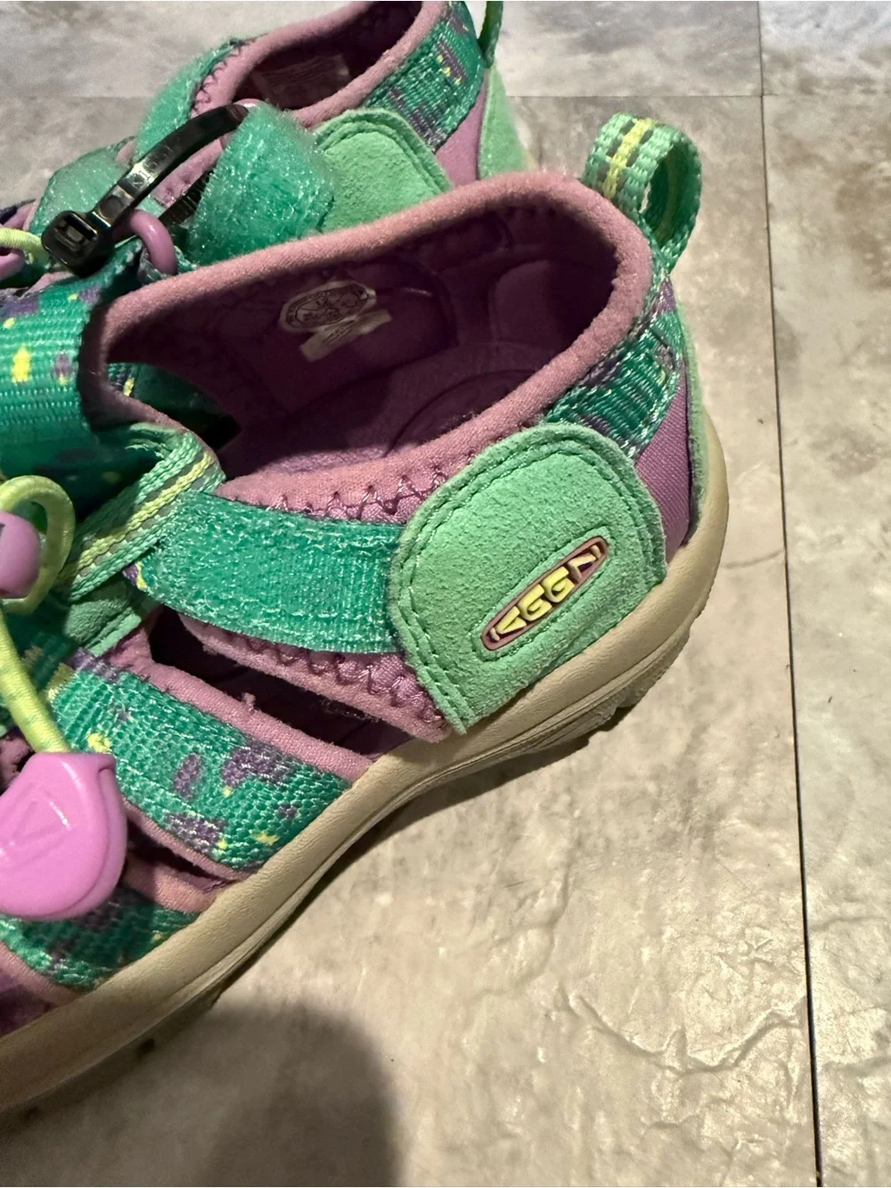 Keen Kids Closed-Toe Sandals in Mint Green & Lavender
